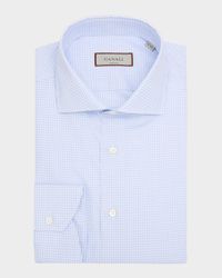Men's Cotton Micro-Check Dress Shirt