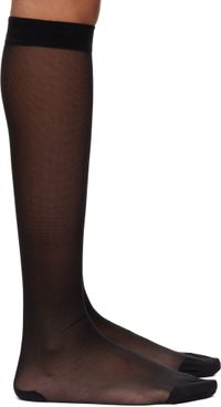 Dolce&Gabbana Three-Pack Black DG Logo Nylon Socks
