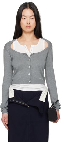 SHUSHU/TONG Gray Knit Cardigan