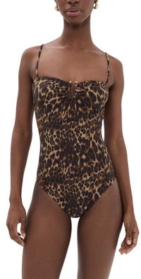 Nili Lotan One Piece Bathing Suit VINTAGE LEOPARD PRINT M
