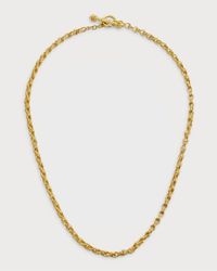 19K Yellow Gold Giulia Link Necklace with Toggle, 17"L