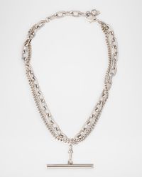 Men's Sling Chain Necklace in Palladium
