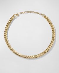 Sculpted Cable Necklace in 18K Gold, 8.5mm, 16"L