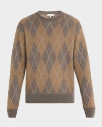 Men's Wool-Blend Argyle Crewneck Sweater