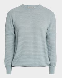 Men's Brianza Geometric Wool Jacquard Crewneck Sweater