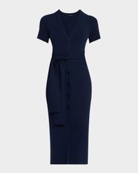 Agnes Short-Sleeve Cardigan Dress