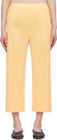 PLEATS PLEASE ISSEY MIYAKE Yellow Monthly Colors March Trousers