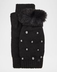 Faux Fur Fingerless Mittens