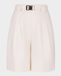 Belinda Belted Wide-Leg Shorts