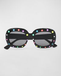 Girl's Multicolor Crystal Oval Sunnies