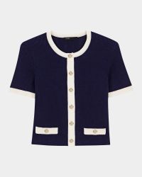 Cropped Short-Sleeve Cardigan
