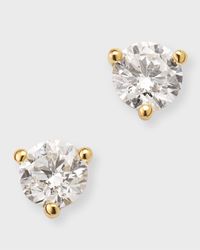 18K Yellow Gold Martini Diamond Stud Earrings, 0.70tcw