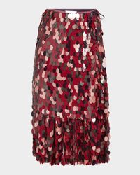 Sprity Sequined Midi Wrap Skirt