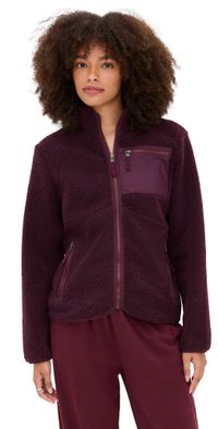 Splits59 Harris Sherpa Jacket Dark Cherry L