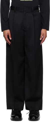 Simone Rocha Black Pleated Trousers