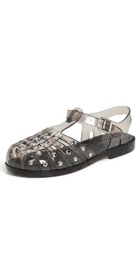 Intentionally Blank Ellery Studded Jelly Sandals Smoke 37