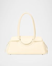 Maude Fold-Over Flap Leather Shoulder Bag