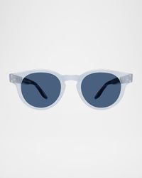 Men's Oxford Acetate Round Sunglasses