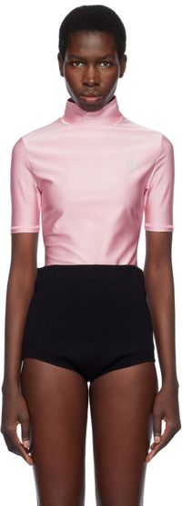 Coperni Pink High Neck Fitted Top