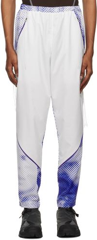 Saul Nash White & Blue Graphic Sweatpants