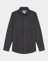 Men's Wylie Herringbone Knit Snap-Front Shirt