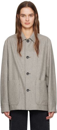ZEGNA Gray Oversized Jacket