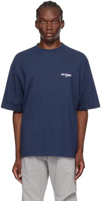 We11done Navy Wave T-Shirt
