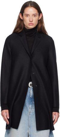 Harris Wharf London Black Cocoon Coat