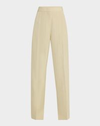 Mid-Rise Straight-Leg Trousers