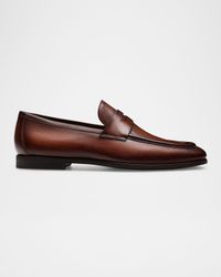 Men's Dumas Textured Leather Penny Loafers