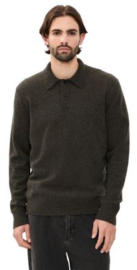 Norse Projects Norse Standard Merino Lambswool Polo Heathland Brown XXL