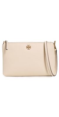Tory Burch Mercer Pebbled Wallet Crossbody New Cream One Size