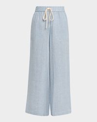 Main St. Washed Hemp Denim Wide-Leg Pants
