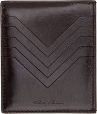 Rick Owens Brown Hollywood Square Card Holder