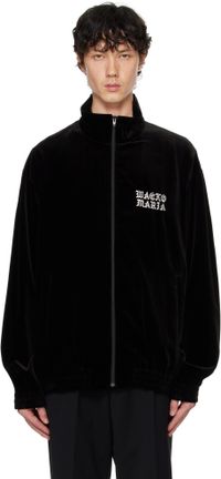 WACKO MARIA Black Velvet Track Jacket