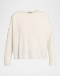 Fluffy Cashmere Crewneck Sweater
