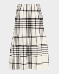 Rory Check Flare Midi Skirt