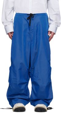 Hed Mayner Pantalon de survêtement bleu en satin édition Reebok