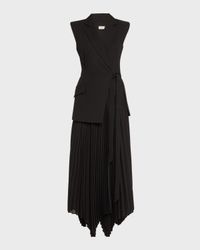 Helena Combo Blazer Sleeveless Midi Dress