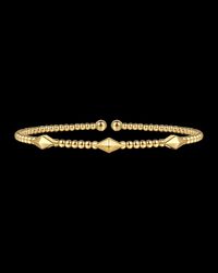 14K Yellow Gold Bujukan Pyramid Stations Bangle