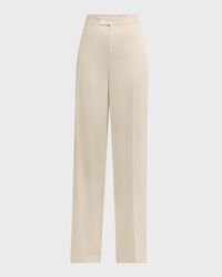 Modern Wool Wide-Leg Trousers