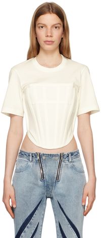 Dion Lee White Corset T-Shirt