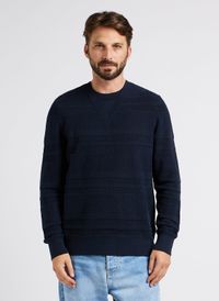 Armani Exchange - Pull dol rond en coton - Taille XL - Bleu