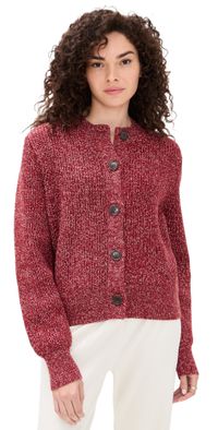 Varley Patricia Rib Cardigan Red Flecked S