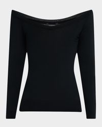 Off Shoulder V Neck Sweater