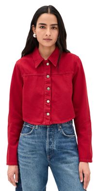 LE JEAN Swing Shirt Jacket Red S