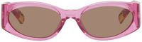 JACQUEMUS SSENSE Exclusive Pink 'Les lunettes Ovalo' Sunglasses