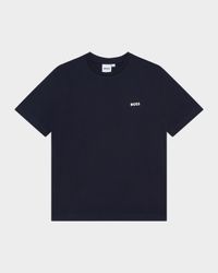Boy's Contrast Logo-Print T-Shirt, Size 8-16