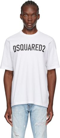 Dsquared2 White Loose Fit T-Shirt