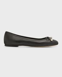 Elme Leather Bow Ballerina Flats